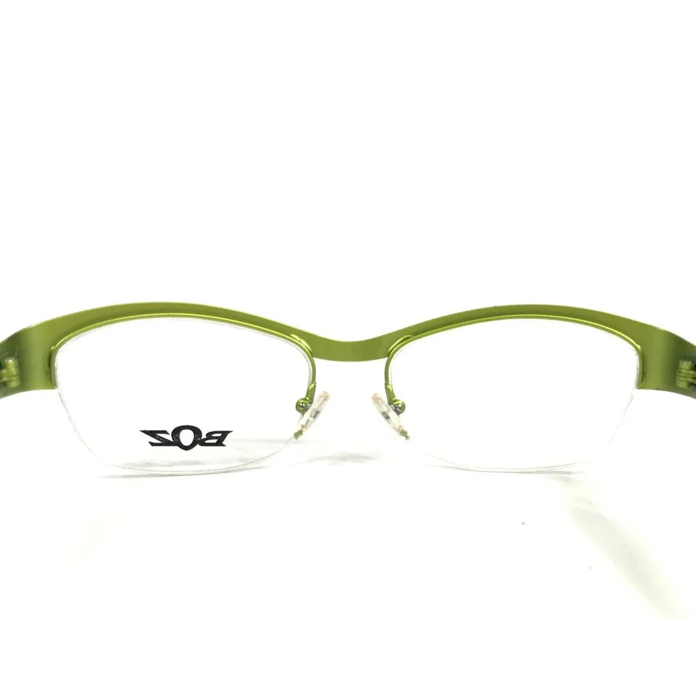 BOZ Eyeglasses Frames STAR 2642 Blue Anise Green Half Rim Cat Eye 52.5-17-131